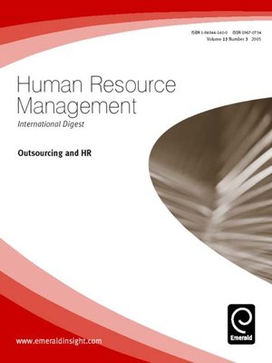 cover image of Human Resource Management International Digest, Volume 13, Issue 3